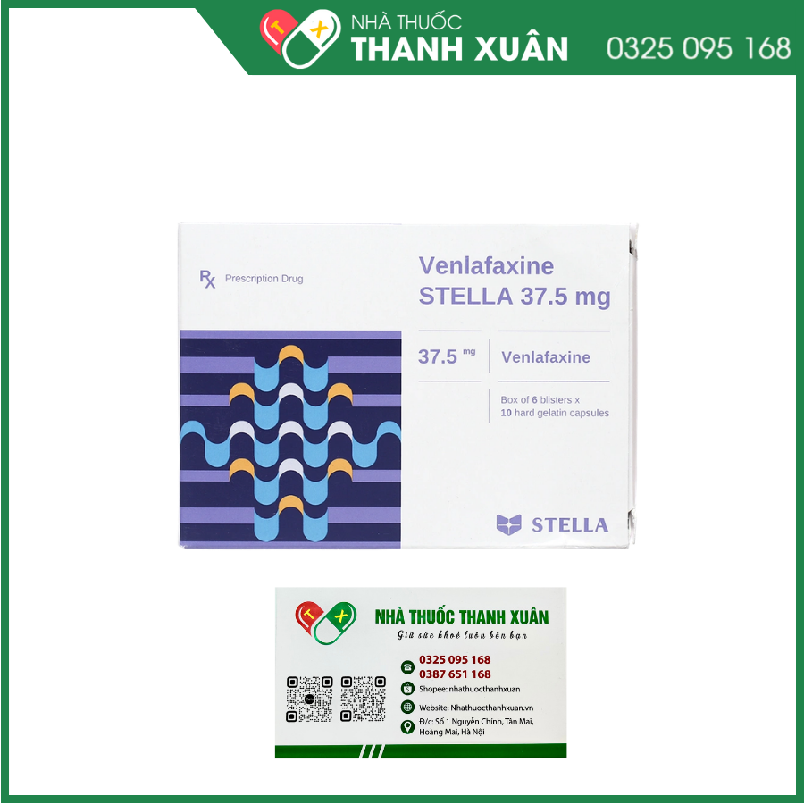 Venlafaxine Stella 37.5mg điều trị các cơn trầm cảm nặng